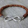 N3246teri_Bracelet_homme_infini_perles_rondes_bois