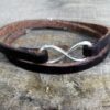 N3248terb_Bracelet_infini_2_tours_cuir_et_acier_inoxydable