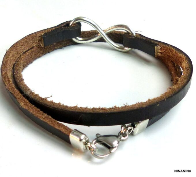 N3248terl_Bracelet_infini_2_tours_cuir_et_acier_inoxydable