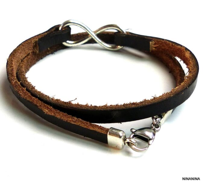 N3248term_Bracelet_infini_2_tours_cuir_et_acier_inoxydable
