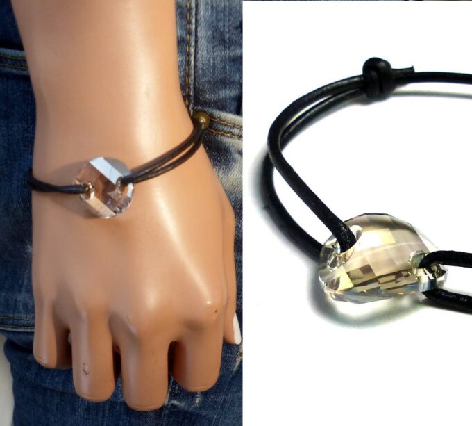 N3253_Bracelet_homme_cordon_cuir_cristal_de_swarovski_-_Bijoux_Bracelets_en_ligne_Ninanina