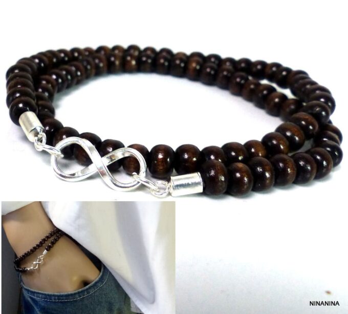 N3259_Bracelet_homme_infini_argent_massif_perles_bois_NINANINA