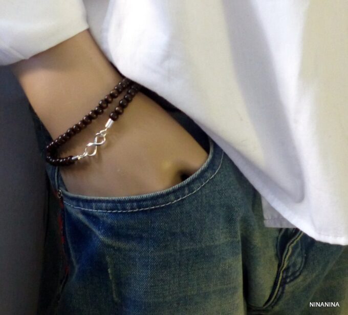 N3259a_Bracelet_homme_infini_argent_massif_perles_bois_NINANINA