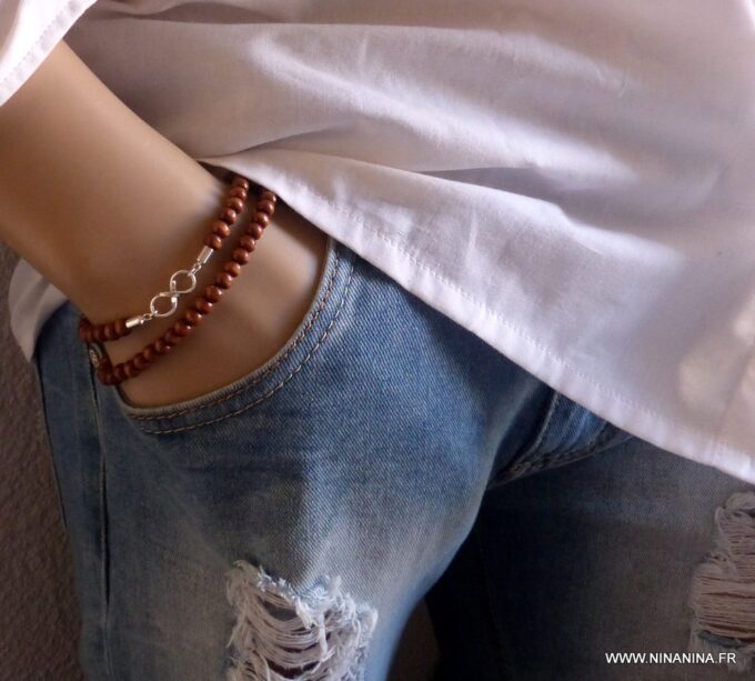 N3259d_Bracelet_homme_infini_argent_massif_perles_bois_-_Bijoux_Bracelets_en_ligne_NINANINA