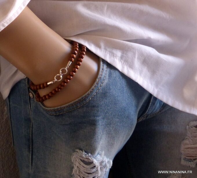 N3259f_Bracelet_homme_infini_argent_massif_perles_bois_-_Bijoux_Bracelets_en_ligne_NINANINA