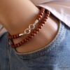 N3259g_Bracelet_homme_infini_argent_massif_perles_bois_-_Bijoux_Bracelets_en_ligne_NINANINA