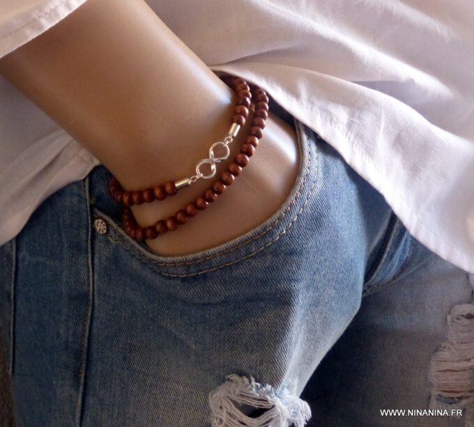 N3259i_Bracelet_homme_infini_argent_massif_perles_bois_-_Bijoux_Bracelets_en_ligne_NINANINA
