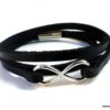 N3260terc_Bracelet_homme_cuir_3_tours_infini_acier_inoxydable