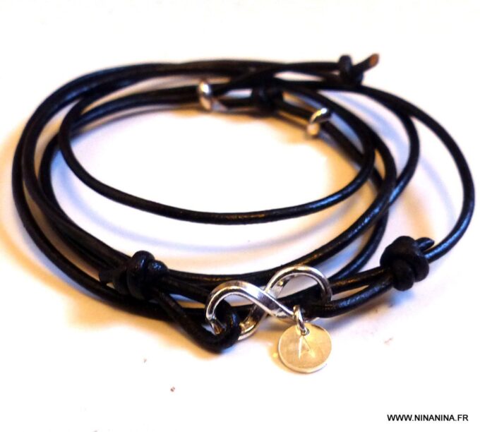 N3269g_Bracelet_wrap_cordon_cuir_infini_argent_925_massif_personnalise_-Bijoux_en_ligne_NINANINA