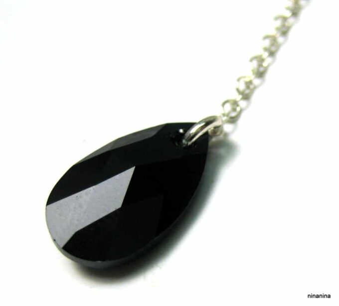 N3274terb_collier_argent_massif_et_goutte_noire_swarovski