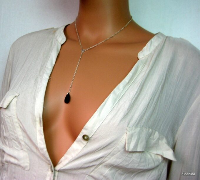 N3274terc_collier_argent_massif_et_goutte_noire_swarovski