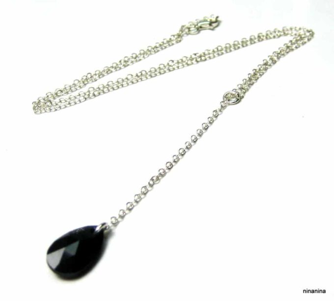 N3274terf_collier_argent_massif_et_goutte_noire_swarovski