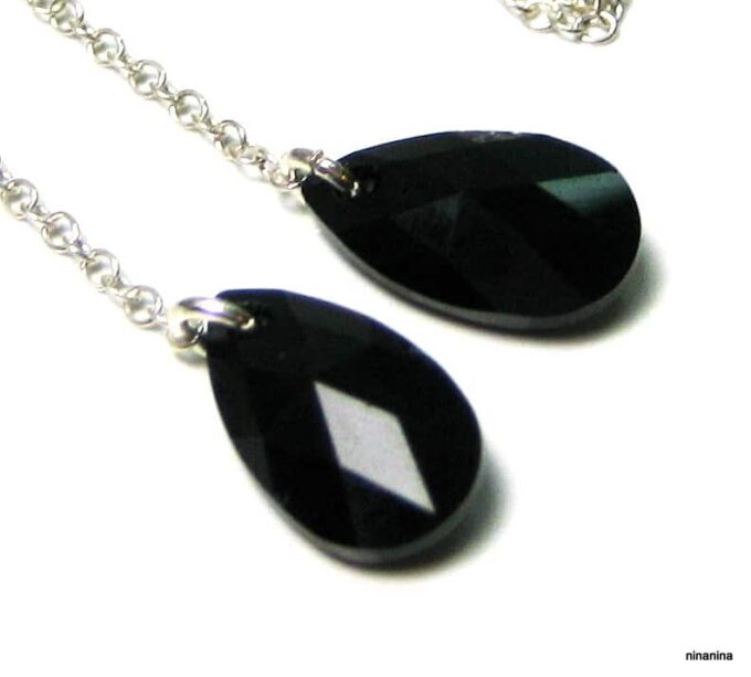 N3275terh_Collier_long_sautoir_argent_massif_et_goutte_cristal_de_swarovski