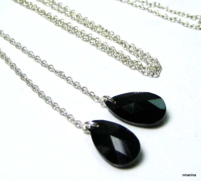 N3275teri_Collier_long_sautoir_argent_massif_et_goutte_cristal_de_swarovski