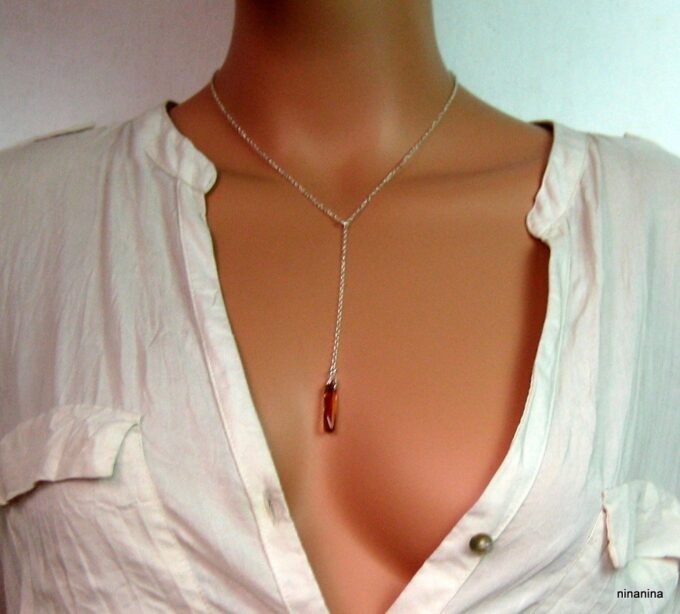 N3276terd_collier_argent_massif_et_pendentif_orange_swarovski