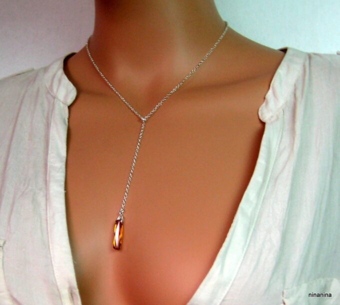 N3276terf_collier_argent_massif_et_pendentif_orange_swarovski
