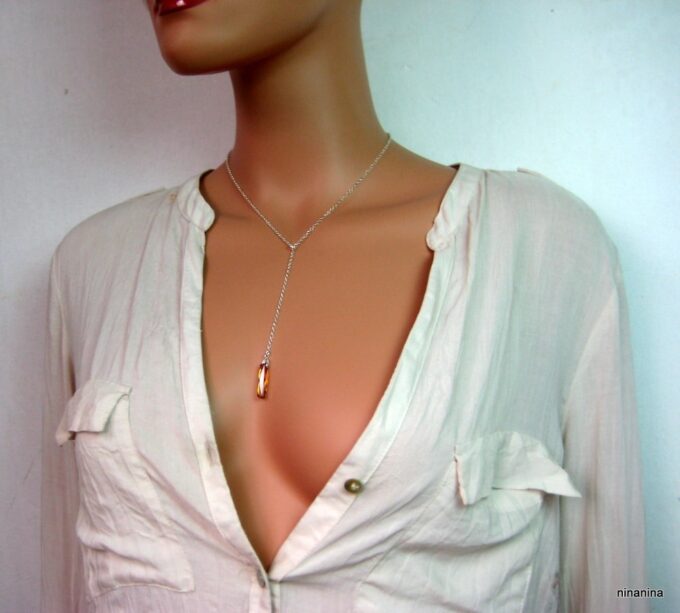 N3276terh_collier_argent_massif_et_pendentif_orange_swarovski