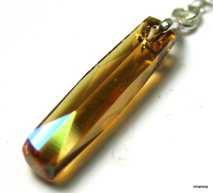 N3276terj_collier_argent_massif_et_pendentif_orange_swarovski