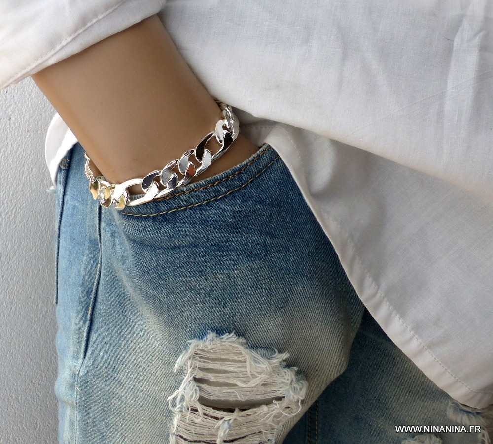 Bracelet grosse maille femme - DES BIJOUX FANTAISIE