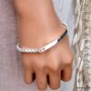 N3288c_Bracelet_gourmette_femme_plaque_argent_-_Bijoux_Bracelets_en_ligne_ninanina