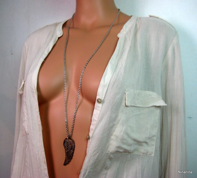 N3294terg_collier_sautoir_aile_dange_acier_inoxydable