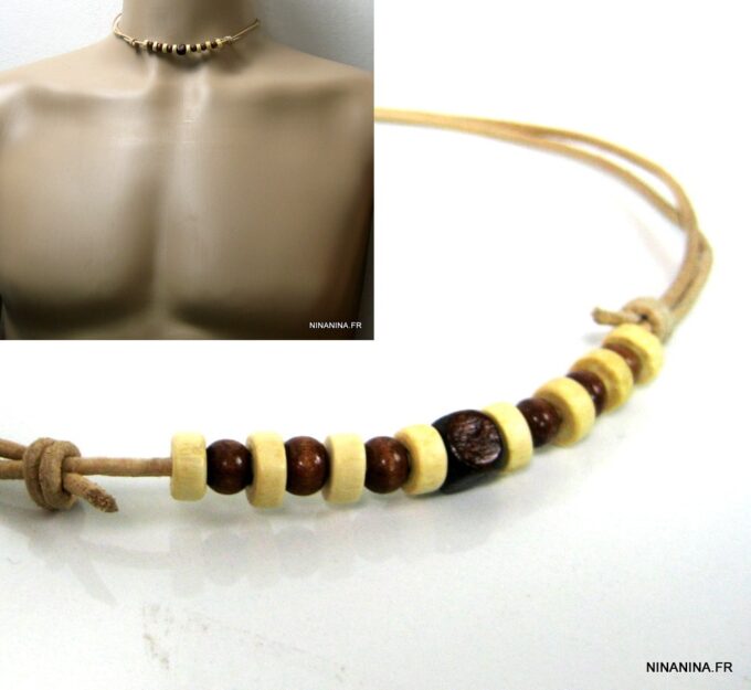 N3299ter_collier_homme_cordon_cuir_et_perles_en_bois