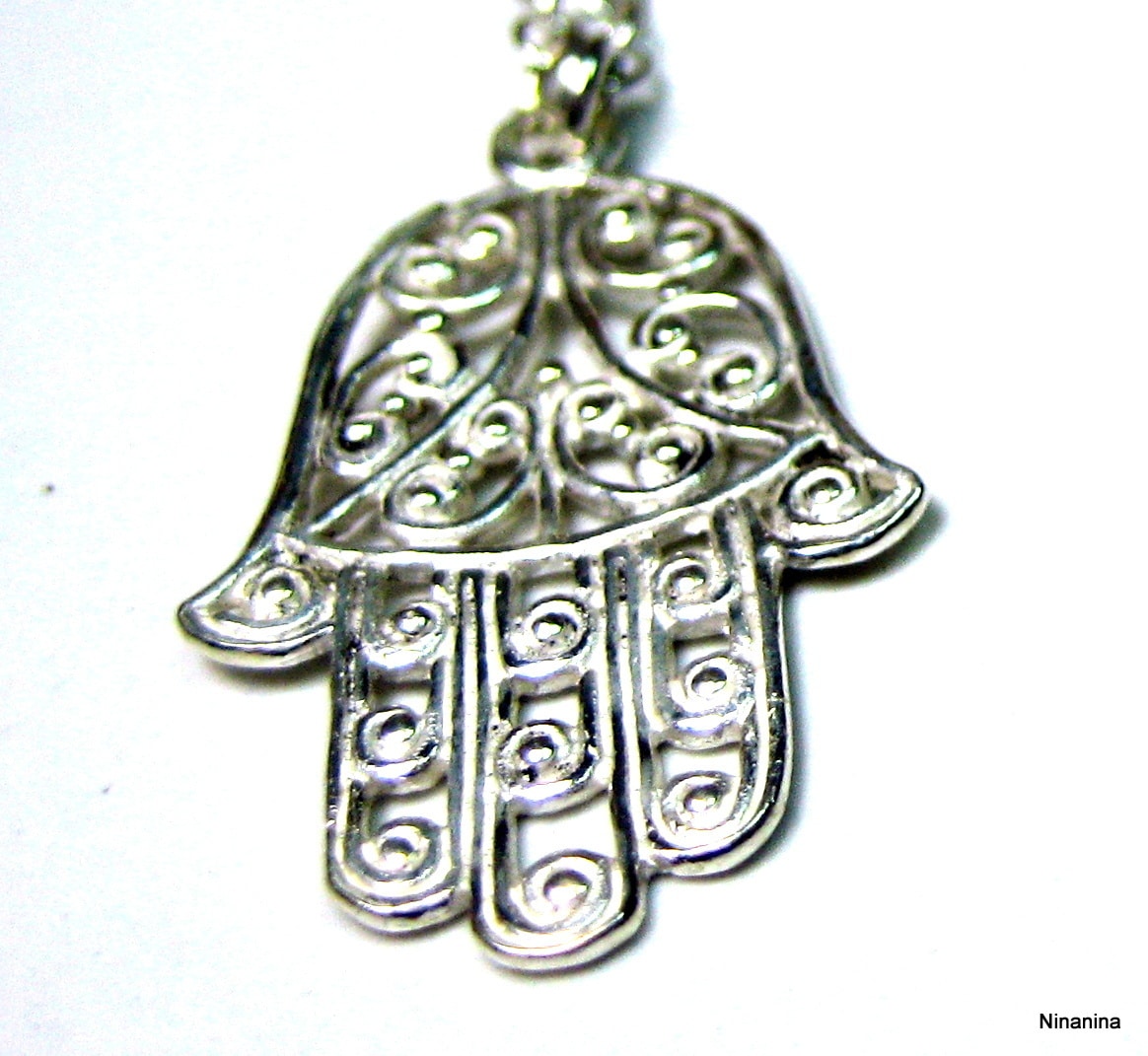 Chaine de taille main de fatma Argent 925 massif – Image 3