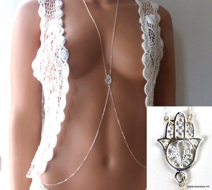 N3319d_Chaine_de_corps_main_de_fatma_argent_925_massif_-_Bijoux_Chaines_en_ligne_Ninanina