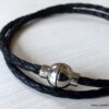 N3329h_Bracelet_cordon_cuir_tresse_2_tours_fermoir_acier_aimante_-_Bijoux_en_ligne_NINANINA