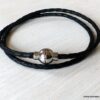 N3329l_Bracelet_cordon_cuir_tresse_2_tours_fermoir_acier_aimante_-_Bijoux_en_ligne_NINANINA