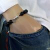 N3346b_bracelet_homme_personnalise_perles_noires_fermoir_aimante_argent_massif_925