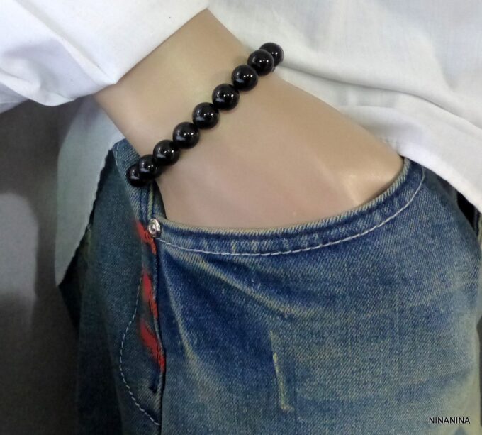 N3346g_bracelet_homme_personnalise_perles_noires_fermoir_aimante_argent_massif_925