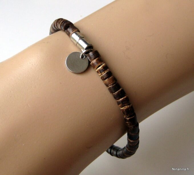 N3347bise_bracelet_coco_turquoise_et_acier_inoxydable