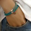 N3347e_Bracelet_rondelles_coco_turquoise_fermoir_acier_inoxydable_-_Bijoux_Bracelets_en_ligne_Ninanina
