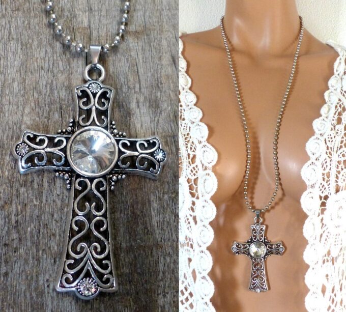 N3349c_Collier_femme_long_sautoir_croix_metal_argente_-_Bijoux_Colliers_en_ligne_Ninanina