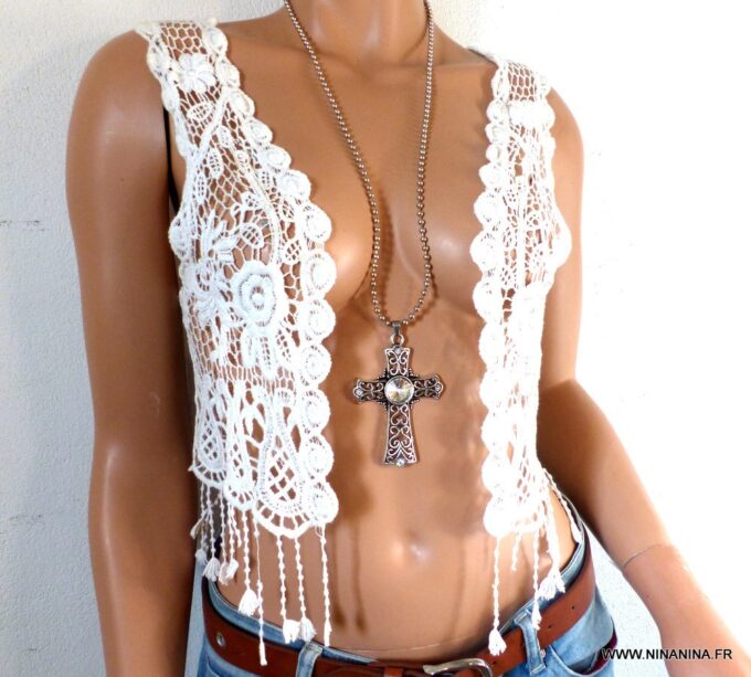 N3349e_Collier_femme_long_sautoir_croix_metal_argente_-_Bijoux_Colliers_en_ligne_Ninanina