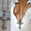 N3349f_Collier_femme_long_sautoir_croix_gothique_metal_argente_chaine_boule_NINANINA