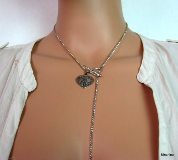 N3366terj_collier_de_dos_coeur_metal_argent