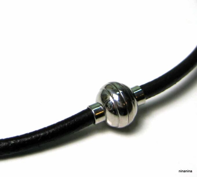 N3372tera_collier_homme_cuir_et_fermoir_boule_acier_inoxydable