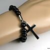 N3383terd_bracelet_croix_acier_et_perles_noires