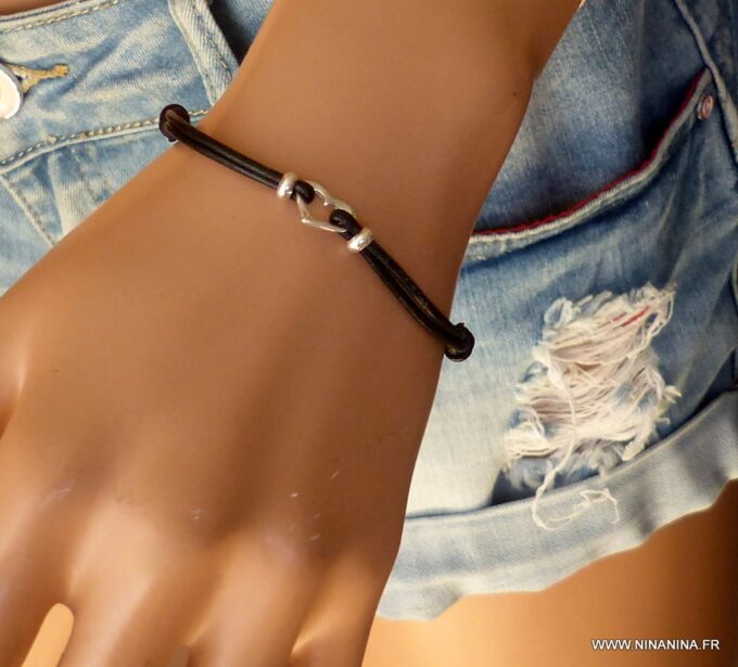 N3385e_Bracelet_cordon_cuir_coeur_argent_925_massif_-_Bijoux_Bracelets_en_ligne_Ninanina-1
