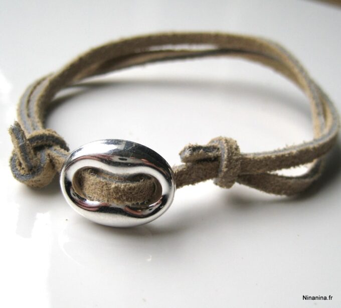 N3390_bracelet_daim_et_grain_de_cafe_argent_massif