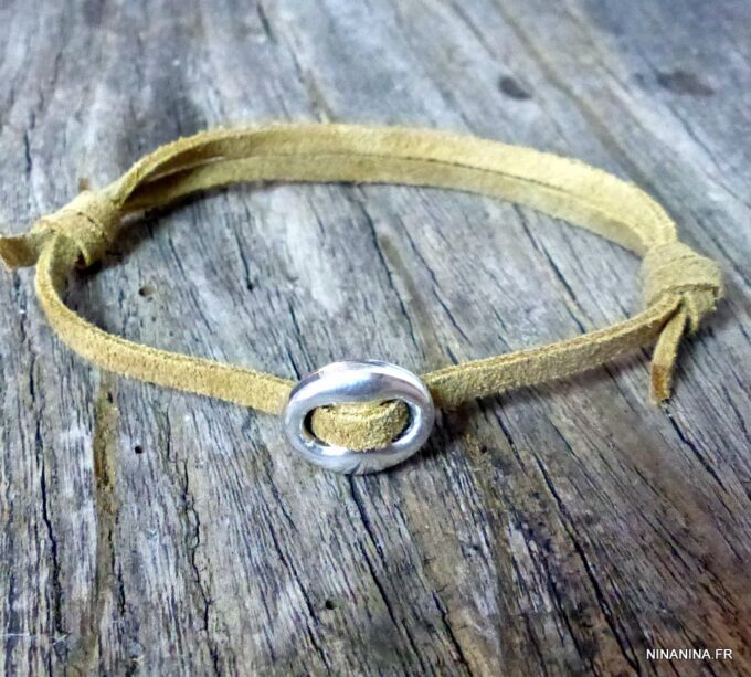 N3390b_Bracelet_homme_femme_lacet_daim_grain_de_cafe_argent_925_massif_NINANINA
