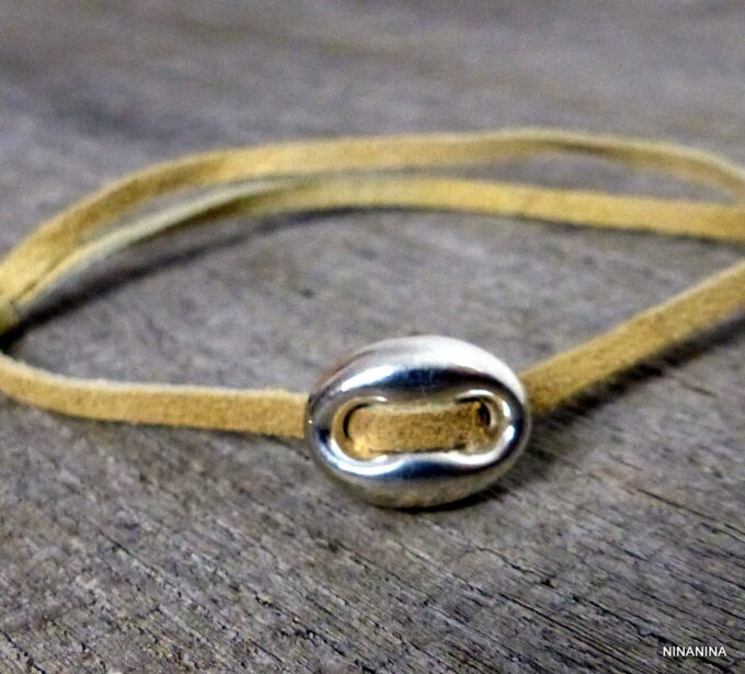 N3390tera_bracelet_lacet_daim_grain_de_cafe_argent_massif
