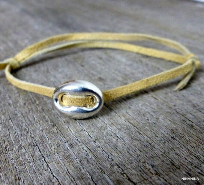 N3390terb_bracelet_lacet_daim_grain_de_cafe_argent_massif