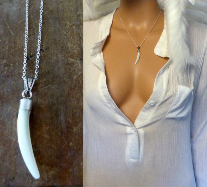 N3423_Collier_femme_court_corne_argent_massif_et_nacre_-_Bijoux_en_ligne_NINANINA