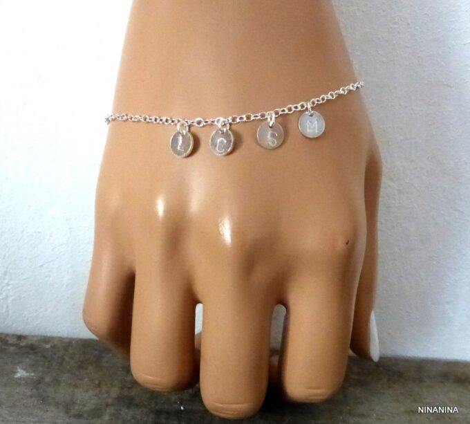 N3426terc_Bracelet_femme_argent_massif_personnalise_lettres