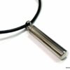 N3431tera_collier_cordon_cuir_porte-message_acier_inoxydable