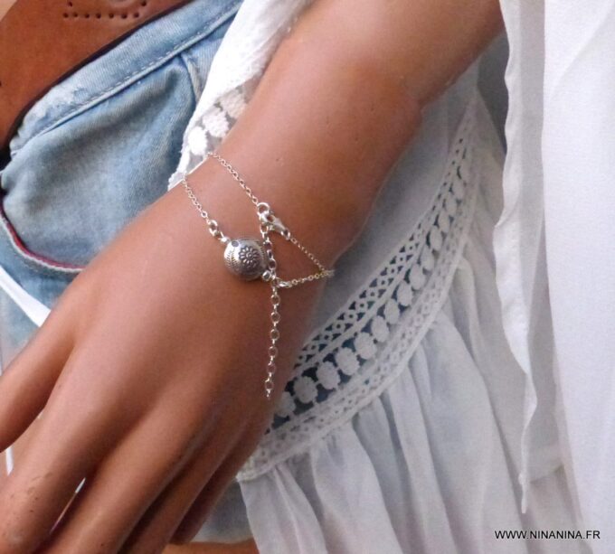 N3447h_Collier_chaine_argent_925_massif_femme_perle_ronde_ciselee_-_Bijoux_Colliers_en_ligne_Ninanina-1