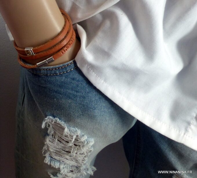 N3454f_Bracelet_cuir_3_tours_lettre_personnalisee_-_Bijoux_Bracelets_en_ligne_Ninanina
